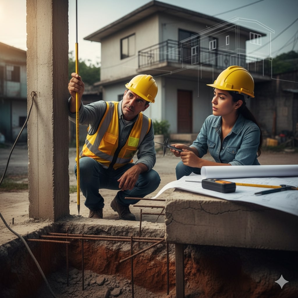 [Equipo de albañiles trabajando en obra]